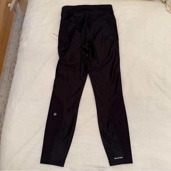 NWT Lululemon x Peloton Satin Shine Panelled Tight 25” Black Leggings